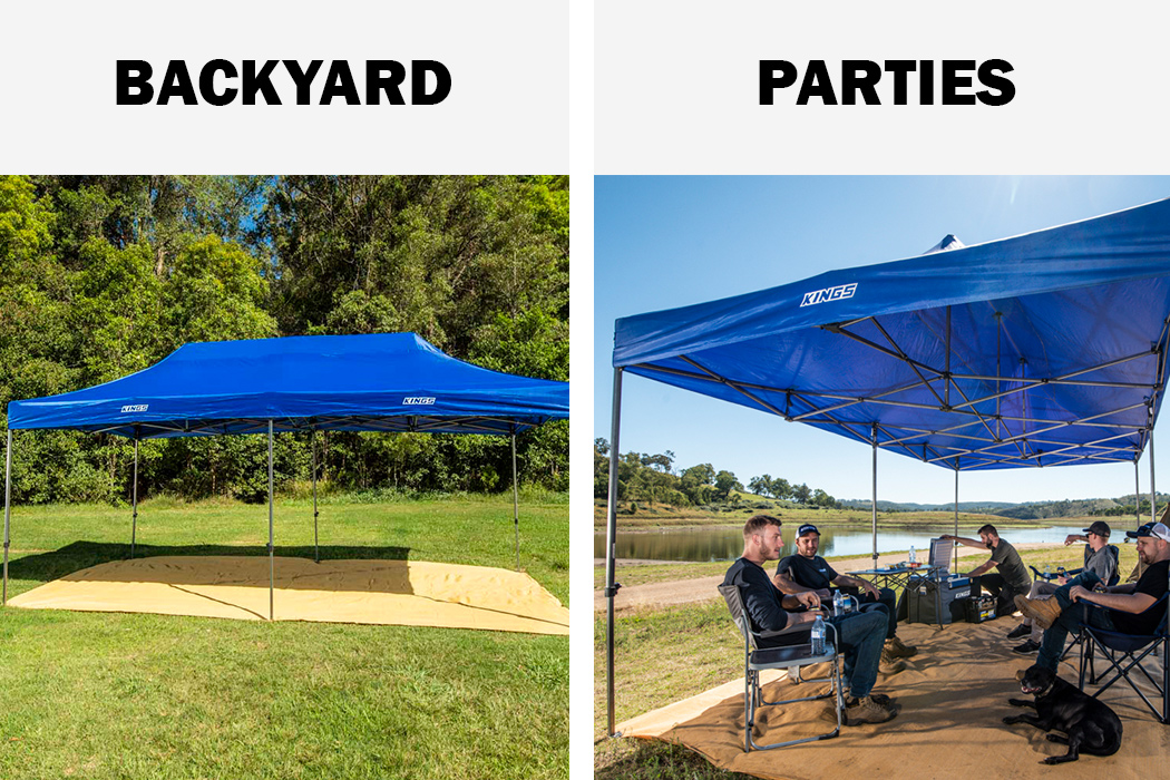 Kings Portable Gazebo 6mx3m Heavy Duty Beach 4x4 offroad shelter